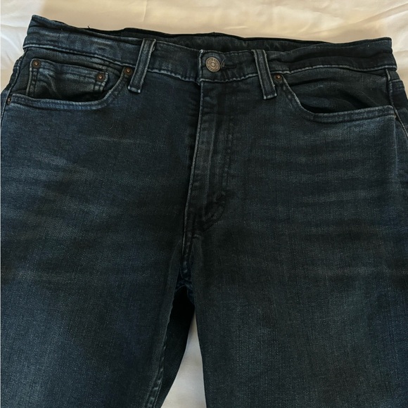 Men's LEVIS 514 Black Label Straight Fit     33 X 30 Dark Wash Stretch Jeans - Picture 7 of 15